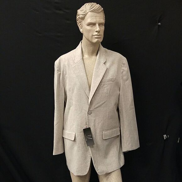 MEN'S YALE PLATINUM SOFT GREY 100% WOOL SPORT COAT - Picture 1 of 7
